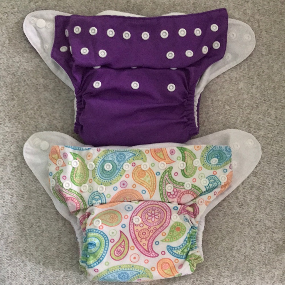 2 pack Alva clothes diaper covers w inserts